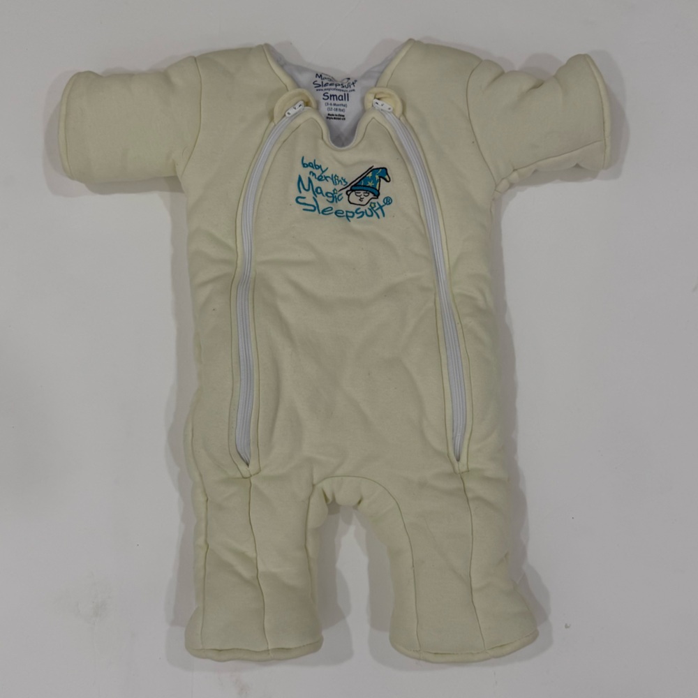 Baby Merlin's Magic Sleepsuit Cream Small Size 3-6 Months 12-18 lbs Cotton